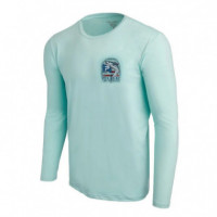 Camiseta Aquatek Hooded Patriot Wahoo Turquesa PELAGIC