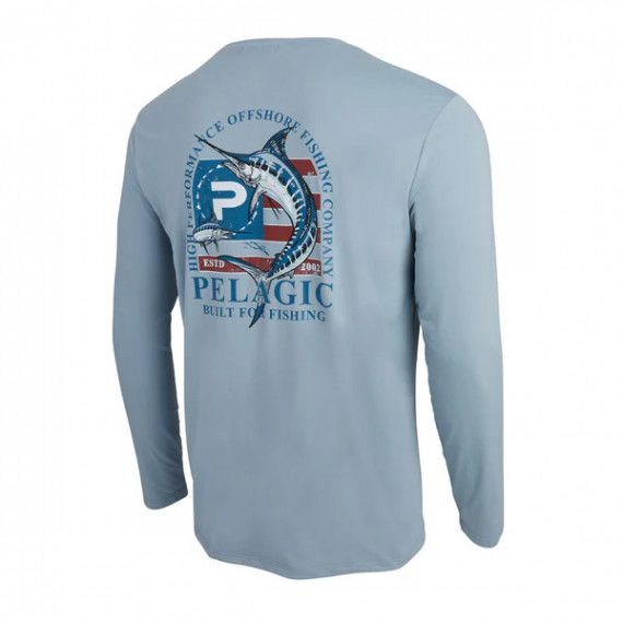 Camiseta Stratos Ls Patriot Marlin Slate PELAGIC