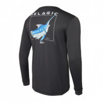 Camiseta Aquatek Goione Marlin Negro PELAGIC