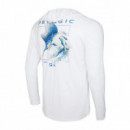 Camiseta Aquatek Hooded Goione Sailfish Blanco PELAGIC