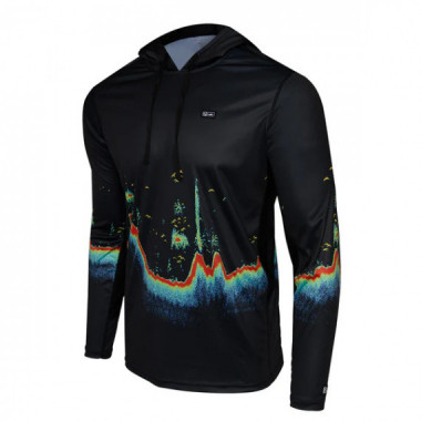 Camiseta Vaportek Capucha Sonar Negro PELAGIC