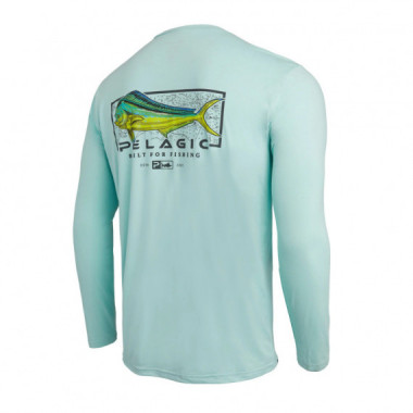 Camiseta Stratos Ls Mahi Mind Turquesa PELAGIC