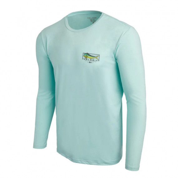Camiseta Stratos Ls Mahi Mind Turquesa PELAGIC - Guanxe Atlantic Marketplace