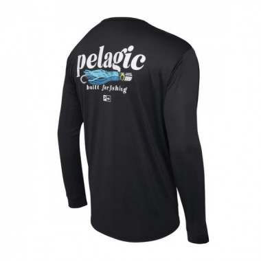 Camiseta Aquatek Built For Trollin Negro PELAGIC