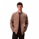 Camisa con Botones Oxford Clásica de Color Liso  CALVIN KLEIN