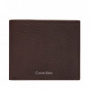 Billetera Plegada con Logo Grabado con Monedero  CALVIN KLEIN