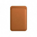 KSIX Tarjetero Magnético Compatible con Magsafe - Marrón