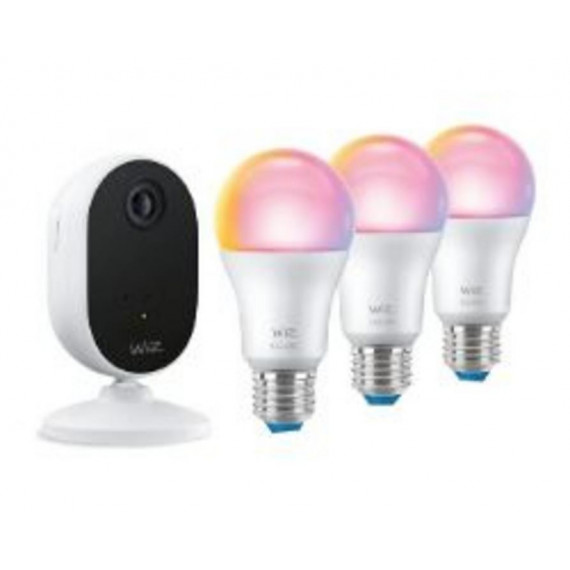 Kit de Vigilancia Inteligente Wiz: Cámara Ip y Tres Bombillas  WIZ