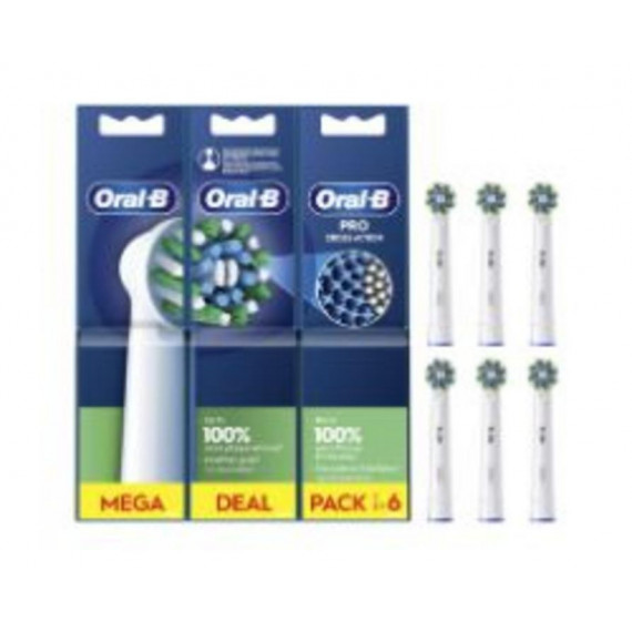 Oral-b Crossaction Cabezales de Recambio para Cepillo Eléctrico (pack de 6)  BRAUN