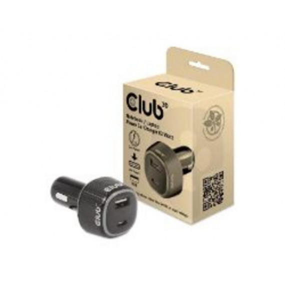CLUB 3D Cargador de Coche Dual 63W Usb-a Usb-c CAC-1922