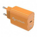 Cargador de Pared NUBBEH 1USB-C 25W Naranja (NBWALLCHCO25)