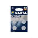 VARTA Pilas de Litio CR2025, Pack de 4