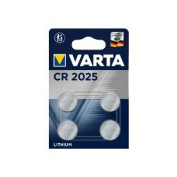 VARTA Pilas de Litio CR2025, Pack de 4