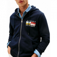 Sudadera TOMMY HILFIGER Cremallera Azul Marina