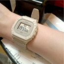 CASIO W-218HC-8A Reloj Digital Unisex Beige con Luz Led Wr 50M Estilo Minimalista