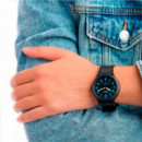 CASIO MW-240-2B Reloj Clásico de Hombre con Números Azules y Correa de Resina Negra Wr 50M