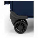 GABOL Trolley Maleta de Mano Pequeño con 4 Ruedas Poliester Zambia Azul Marino 55X38X20 Cm