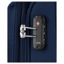 GABOL Trolley Maleta de Mano Pequeño con 4 Ruedas Poliester Zambia Azul Marino 55X38X20 Cm