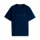 Camiseta de Cuello Redondo con Logo Bordado  TOMMY HILFIGER