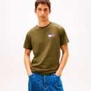 Camiseta de Corte Slim con Parche de Tommy  TOMMY HILFIGER