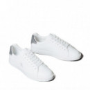 Zapatillas - Brooke de Piel con Lengüeta Plateada  CALVIN KLEIN