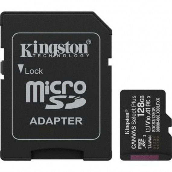 KINGSTON Micro Sd Canvas Select Plus 128GB SDCS3-128GB CL10 + Adapt