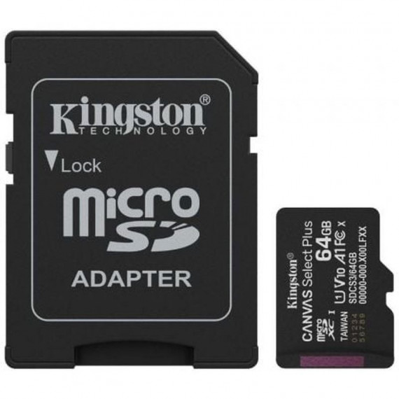 KINGSTON Micro Sd Canvas Select Plus 64GB SDCS3-64GB CL10 + Adapt