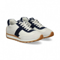 Deportivo Ante+textil Azul+blanco  LAUREN RALPH LAUREN