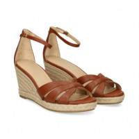 Sandalia Cuna Esparto Piel Cuero  LAUREN RALPH LAUREN