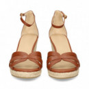 Sandalia Cuna Esparto Piel Cuero  LAUREN RALPH LAUREN