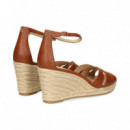 Sandalia Cuna Esparto Piel Cuero  LAUREN RALPH LAUREN