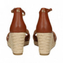 Sandalia Cuna Esparto Piel Cuero  LAUREN RALPH LAUREN