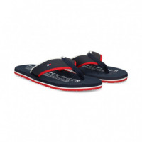 Flip Flop Piel Azul  TOMMY HILFIGER