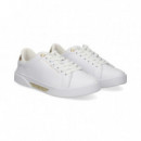 Talon Oro Deportivo Piel Blanco  TOMMY HILFIGER