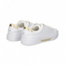 Talon Oro Deportivo Piel Blanco  TOMMY HILFIGER