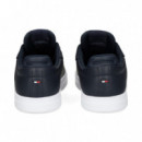 Deportivo Lado Acolchado Piel Azul  TOMMY HILFIGER