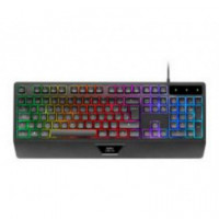 Teclado MARS GAMING Híbrido Frgb Multimedia USB Negro MK124ES