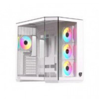 Caja NFORTEC Pulsar Argb ATX Itx, Blanca