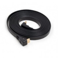 Cable HDMI ENGEL Plano Acodado 3M Negro