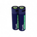 Pilas Recargables TRUST Aa (pack de 2)