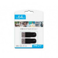 PNY ATTACHÉ4 Pendrive USB 2.0 de 64GB (pack de 2)