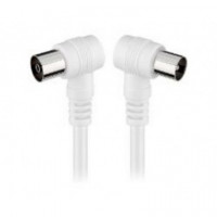 Cable de Antena ENGEL Axil Acodado M/h 2.5M Blanco