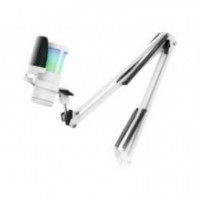 Micrófono Profesional MARS GAMING Mmicscw con Filtro Pop Blanco