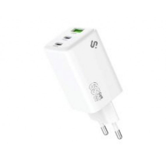 Cargador de Pared SUBBLIM Gan 65W con Usb-a y Doble Usb-c