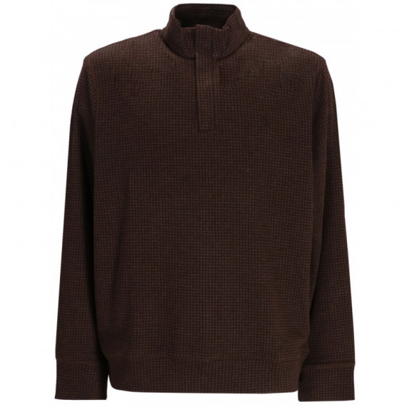 Polo RALPH LAUREN - LSHZM6-LONG Sleeve-half Zip - Alpine Brown Htr Dogtooth - 710979497001/ALPINE Brown Htr Dogtooth