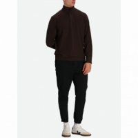 Polo RALPH LAUREN - LSHZM6-LONG Sleeve-half Zip - Alpine Brown Htr Dogtooth - 710979497001/ALPINE Brown Htr Dogtooth