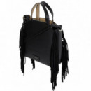 KARL LAGERFELD - K/circle Sm Zip Tote Fringes - 1AV - B1W30264/1AV