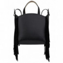 KARL LAGERFELD - K/circle Sm Zip Tote Fringes - 1AV - B1W30264/1AV