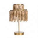 LAMPARA MESA NATURAL-ORO