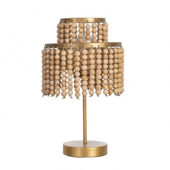 LAMPARA MESA NATURAL-ORO